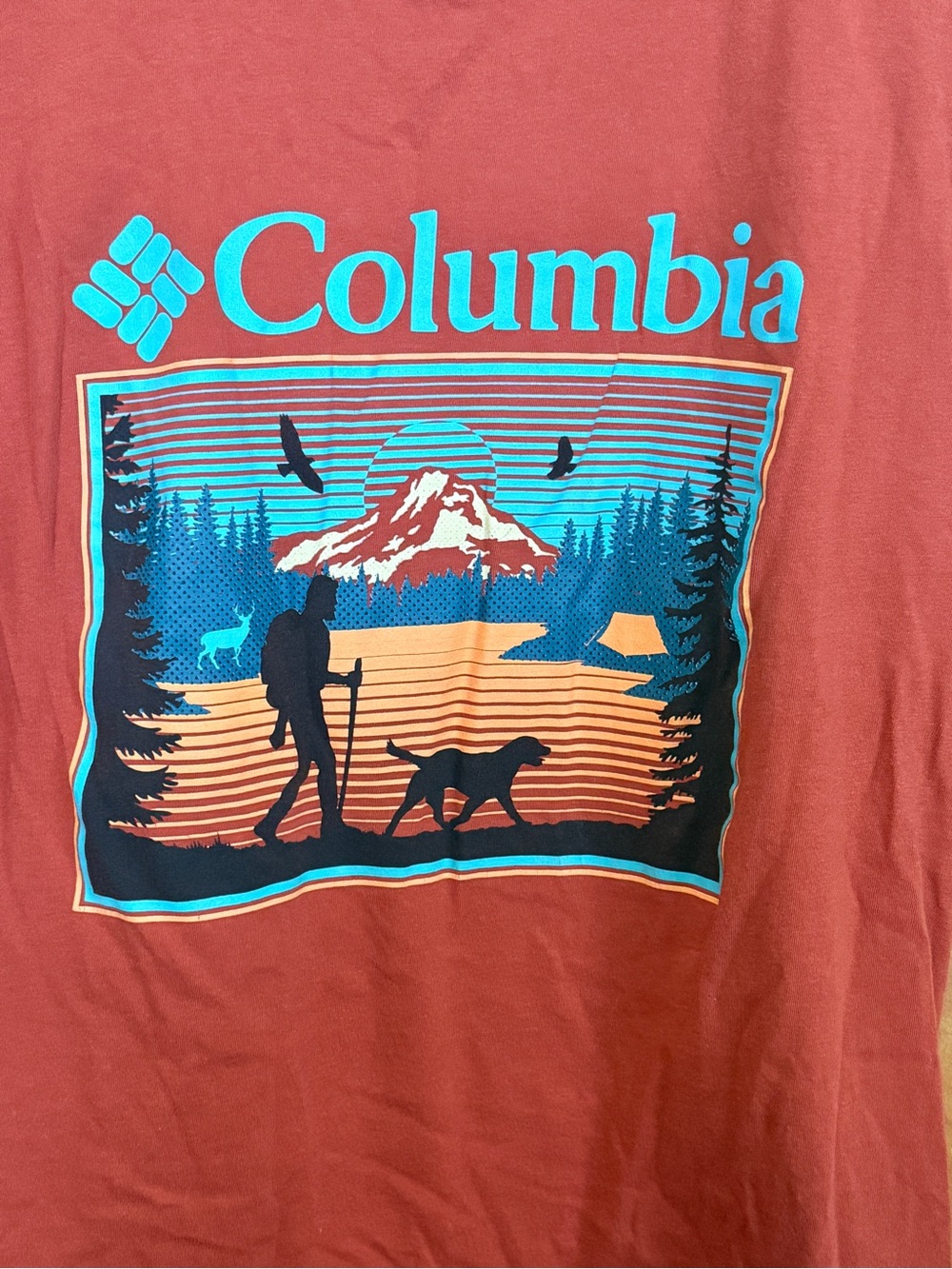Columbia Men's Short Sleeve Tee in Rust size XL - Picture 4 of 4